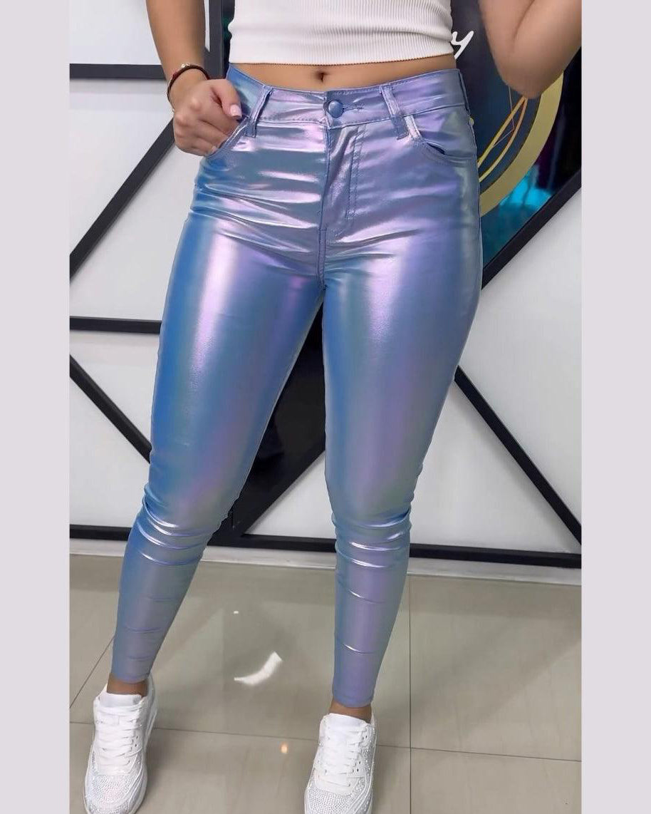 Slim Butt Push Up Leather Pants