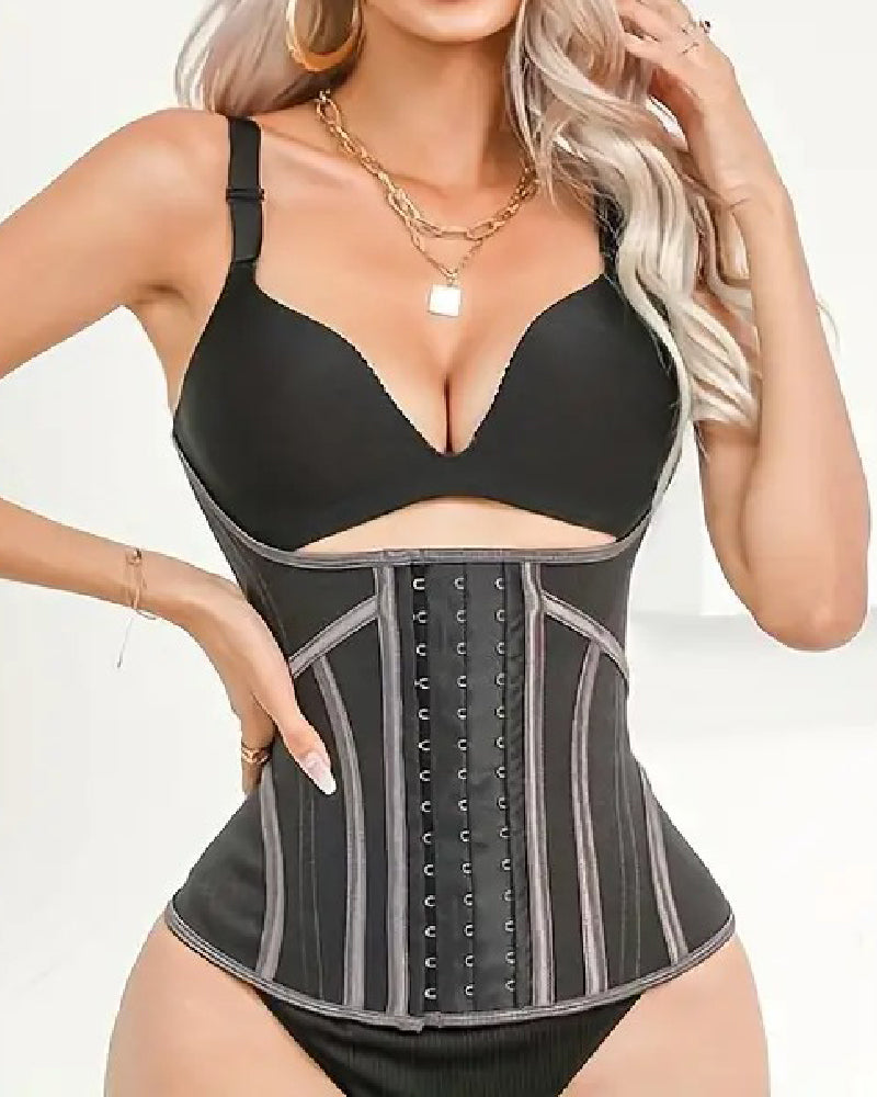 Women's Latex U Shaped Underbust Waist Trainer Tummy Control Sports Hourglass Corset