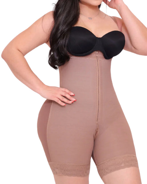 Removable Strap Tummy Control Fajas Shapewear With Zipper