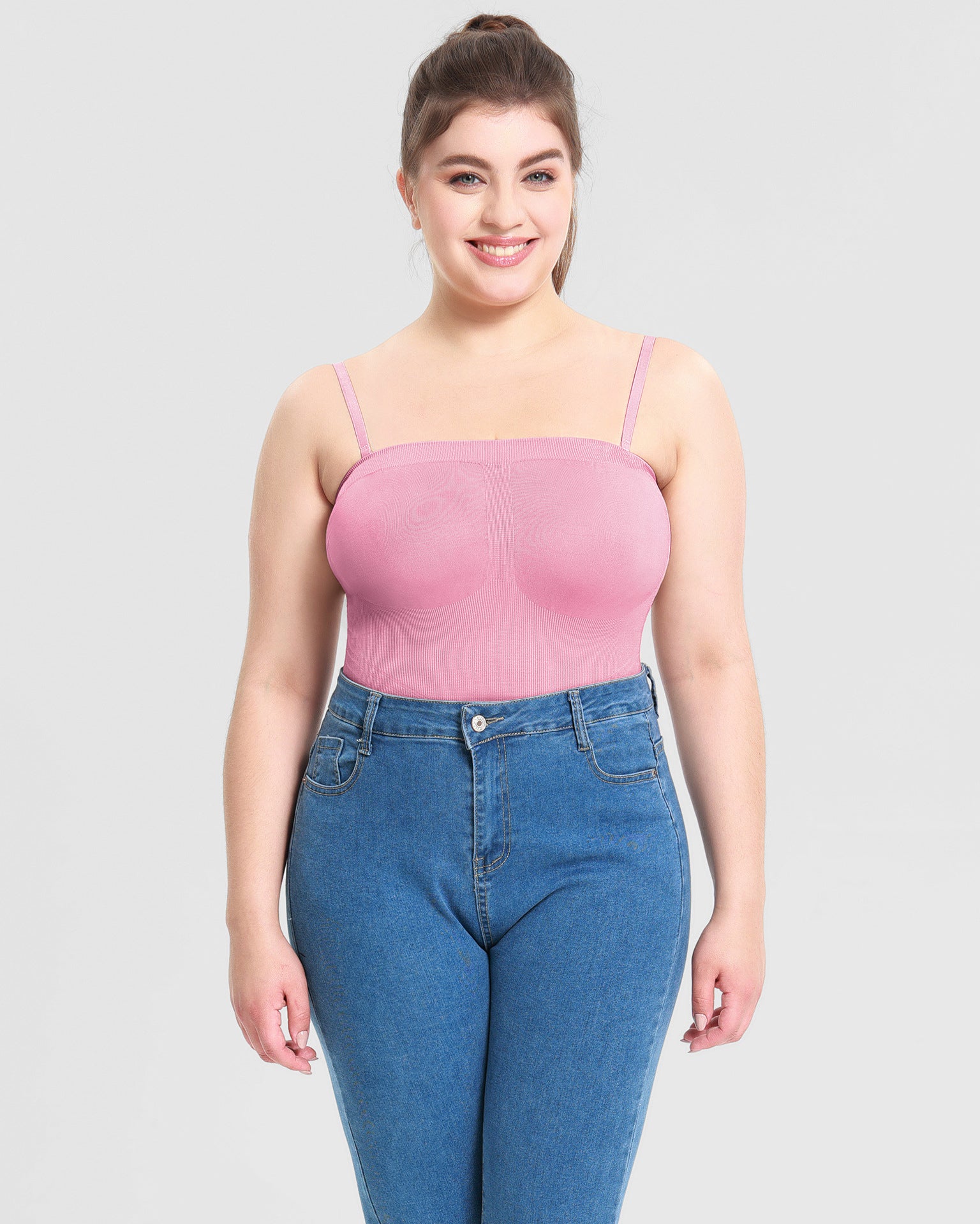 Tummy Control Curve Bodysuit With Removable Straps