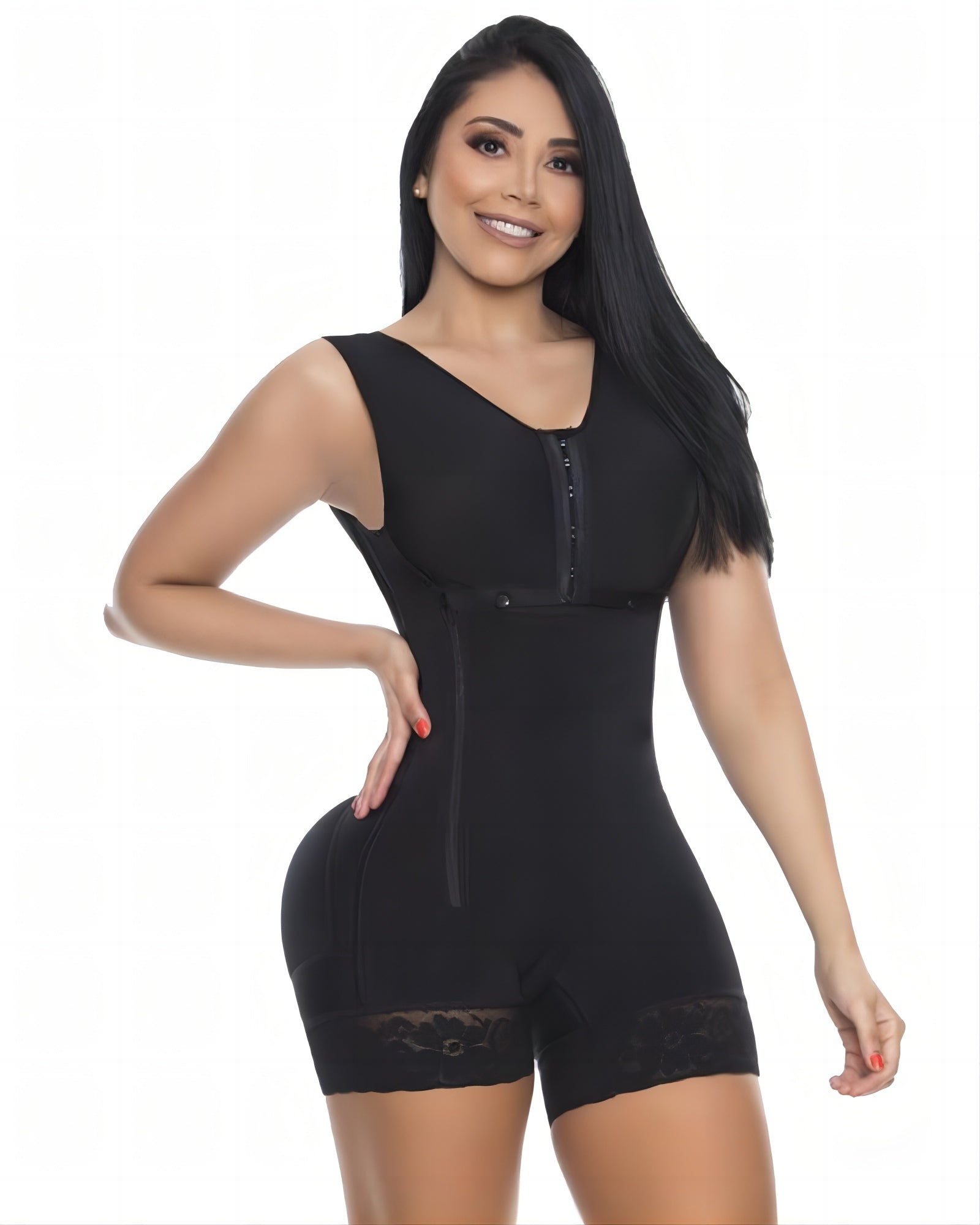 The Front Hooks Full Comfortable Compression Faja Bodysuit Max Tummy Control With Bra