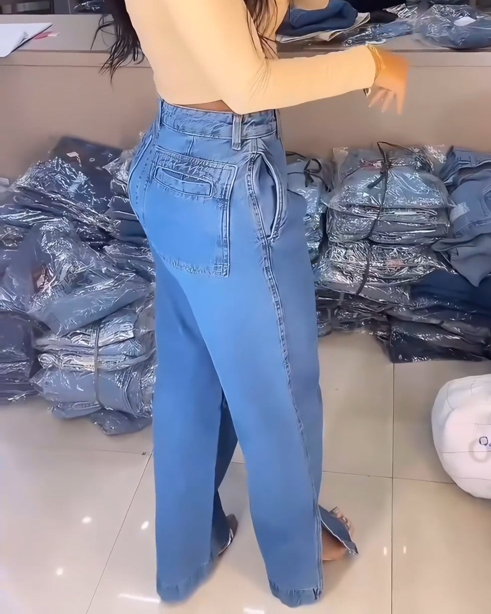 Calca Model Wide Leg Jeans