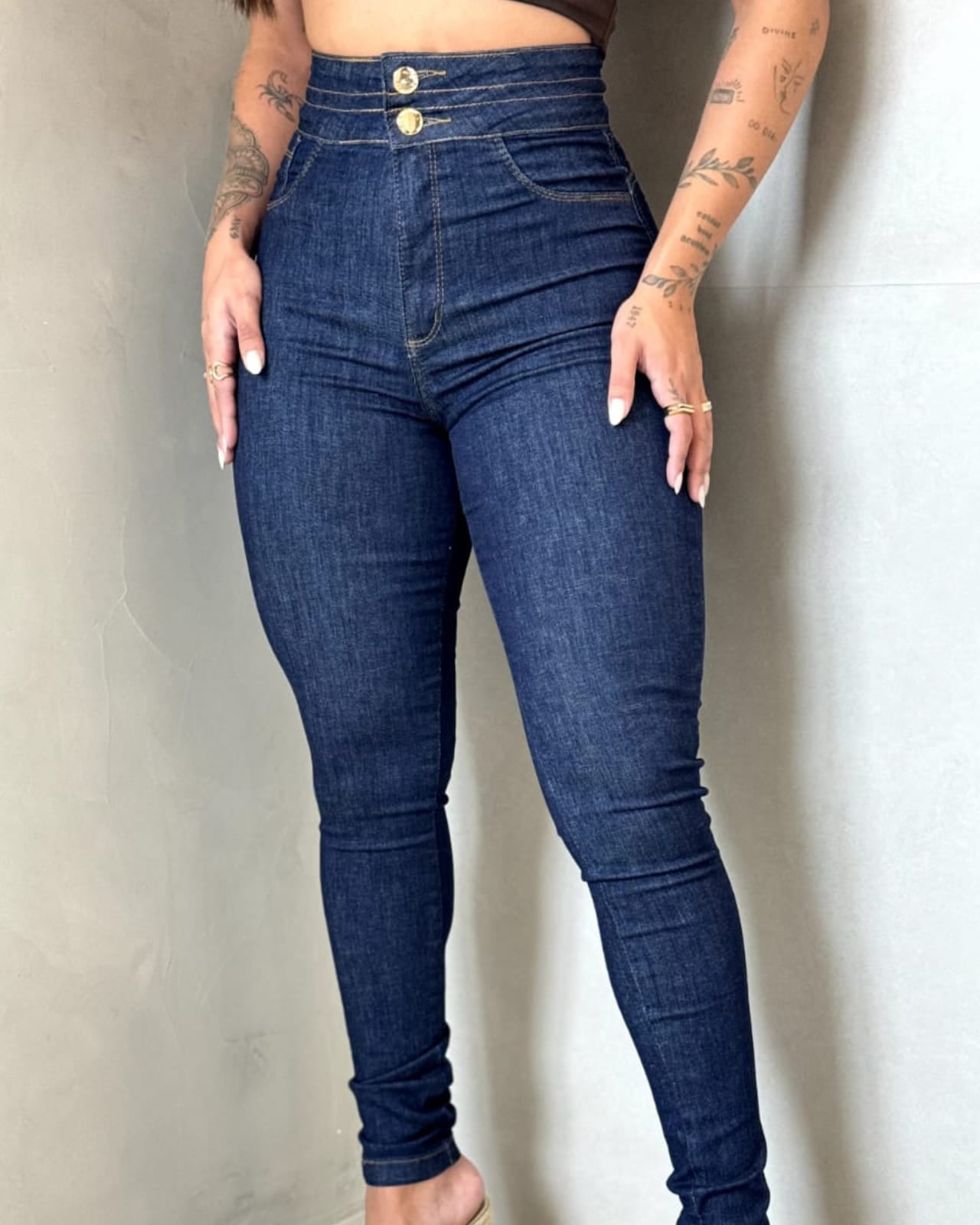 High Rise Skinny Shape Contro Jeans