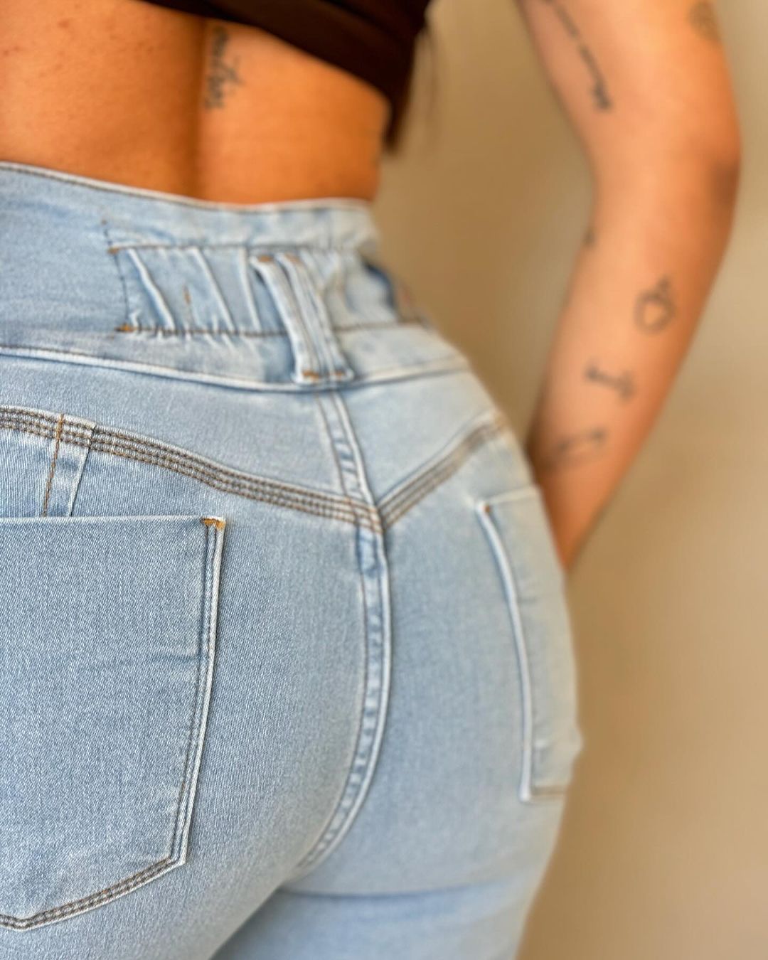 High Waist Skinny Peach Butt Jeans