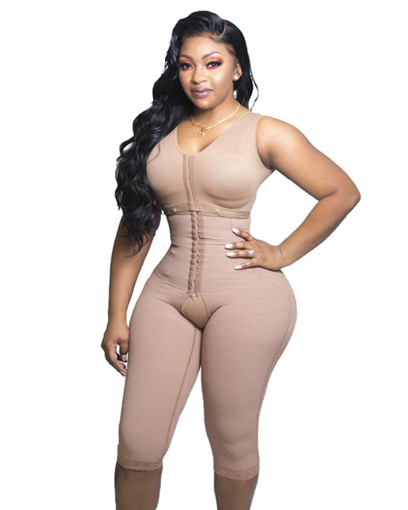 High Compression Body Garment Comfort Fit Slimming Fajas Lace Body Shaper - Wishe