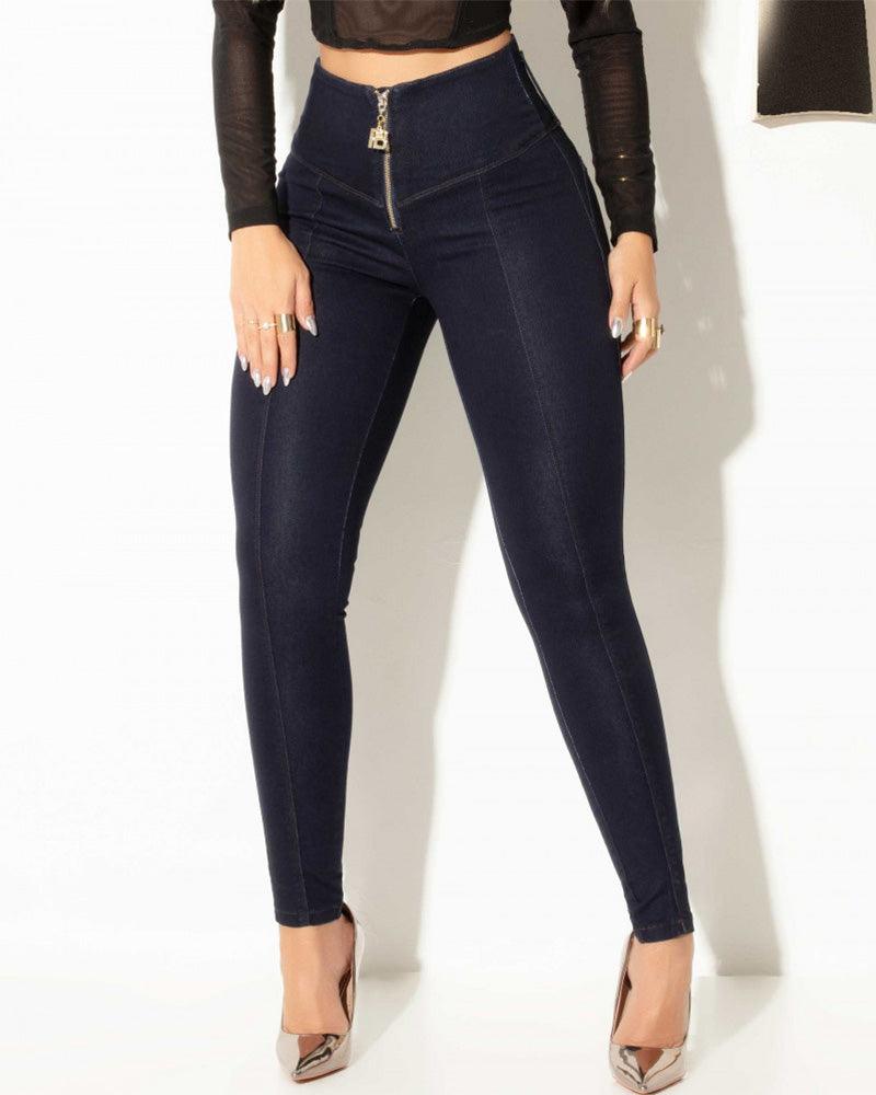 Front Zip Skinny Jeans（Pre-Sale)