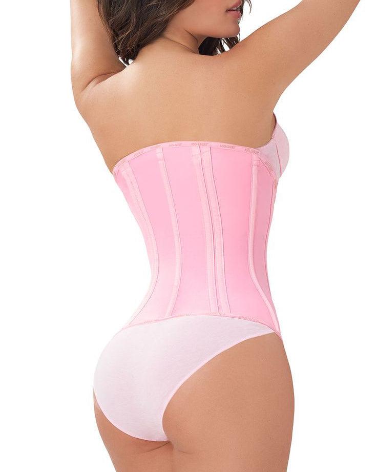 Pink Hourglass Zipper Waist Gridle