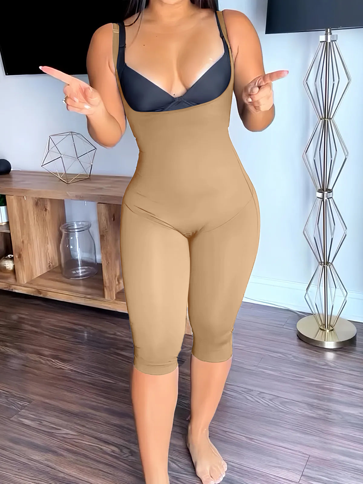 Mid-Length Body-Shaping Bodysuit Without Chest Coverage (Pre-Sale)