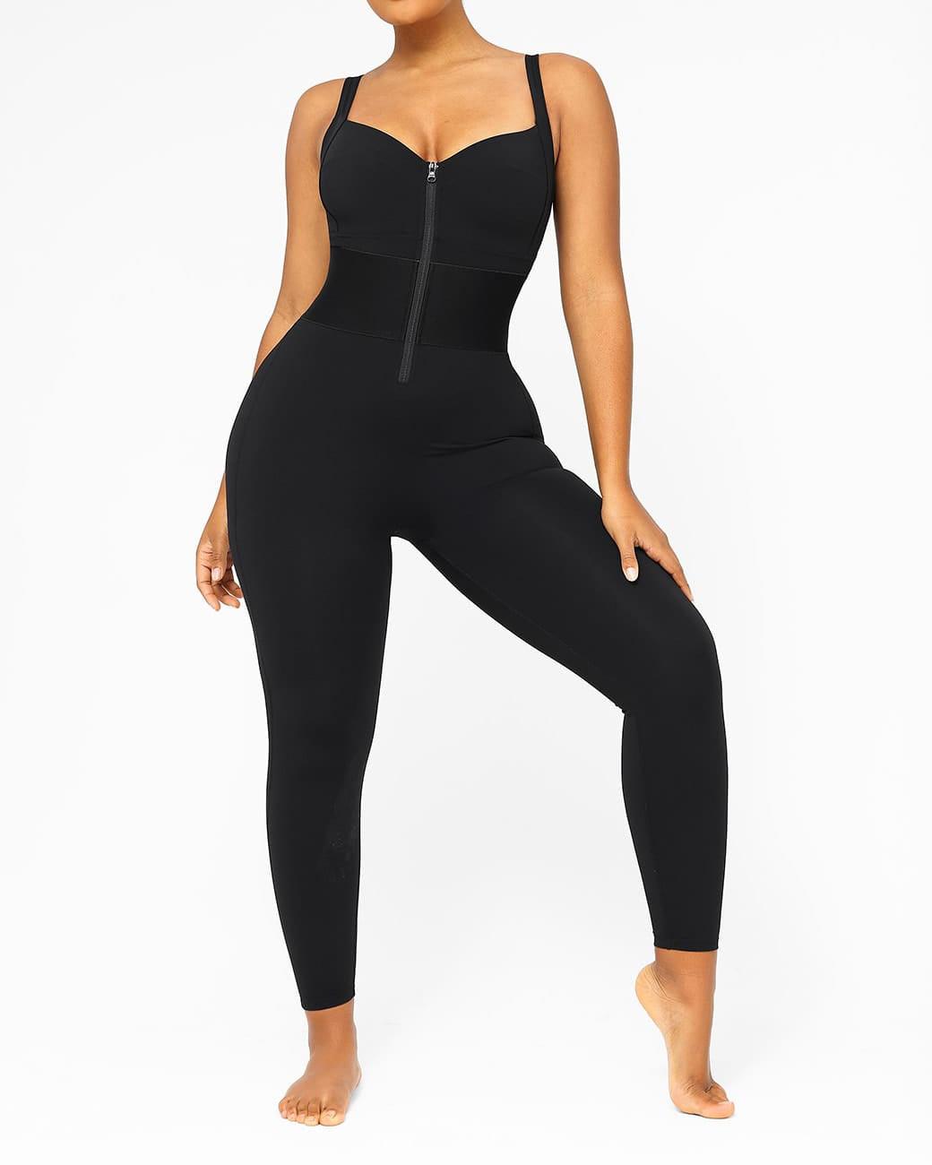 ElasticFuse Waistband Shaping Jumpsuit - Wishe