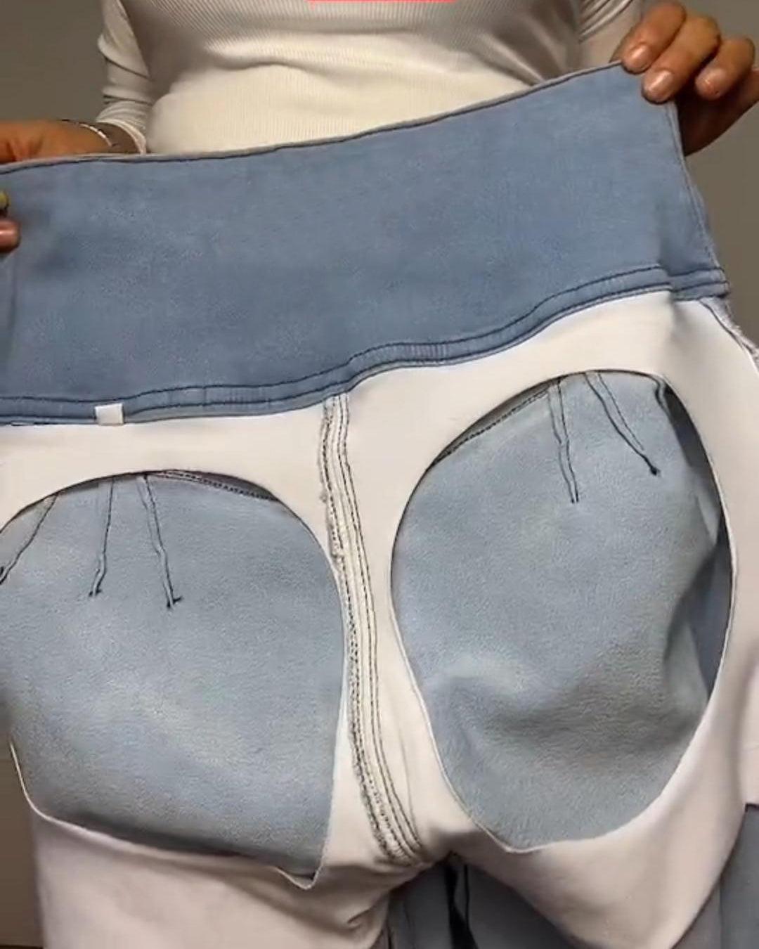 Buy Thane Slim N Lift Caresse Jeans Skinny Seamless High Waist Jeggings  Shapewear Slimming Fit Bum Lifting Tummy Tuck Waist Control Denim Look  Shaper Trousers (XXL, Blue) Online at desertcartSeychelles