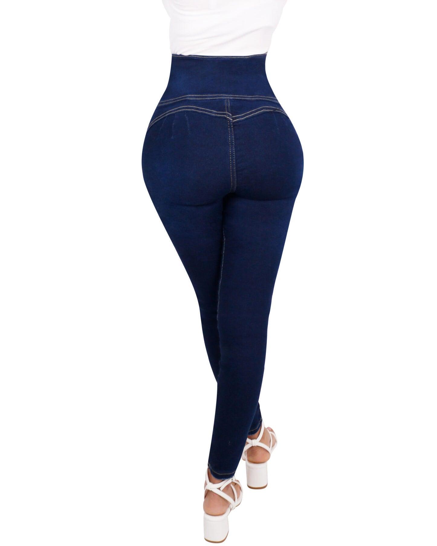 Buy Thane Slim N Lift Caresse Jeans Skinny Seamless High Waist Jeggings  Shapewear Slimming Fit Bum Lifting Tummy Tuck Waist Control Denim Look  Shaper Trousers (XXL, Blue) Online at desertcartSeychelles