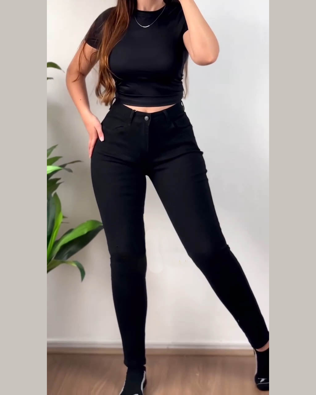 Skinny Abdom Control High Waist Faja Jeans