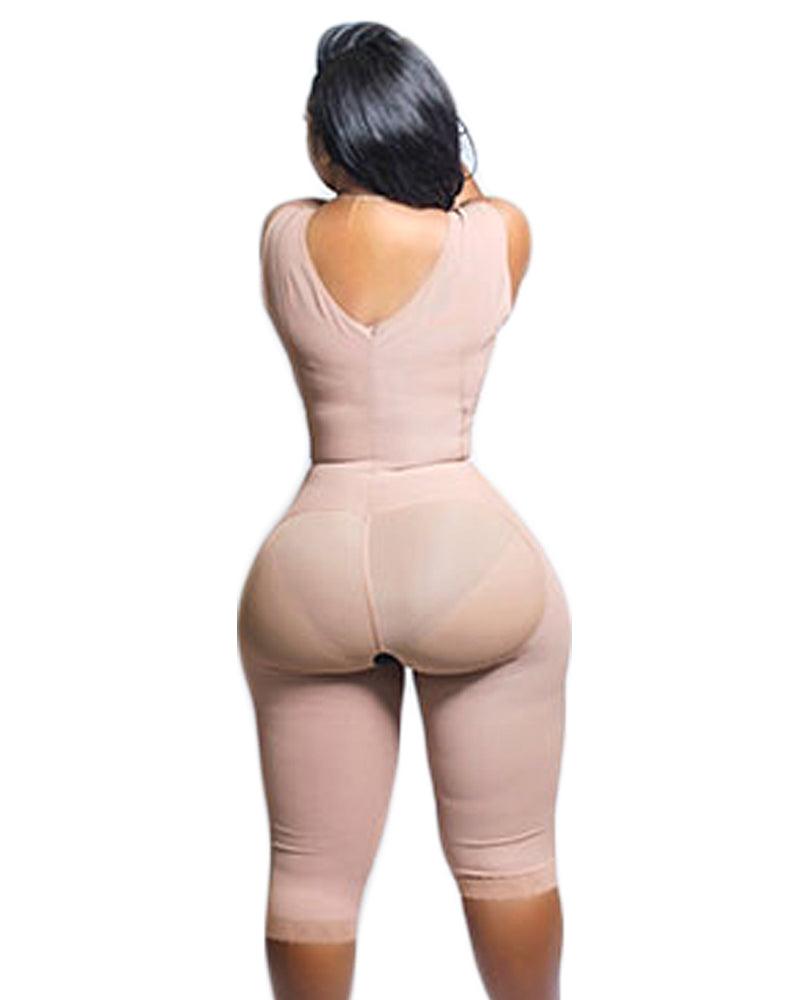 High Compression Body Garment Comfort Fit Slimming Fajas Lace Body Shaper - Wishe