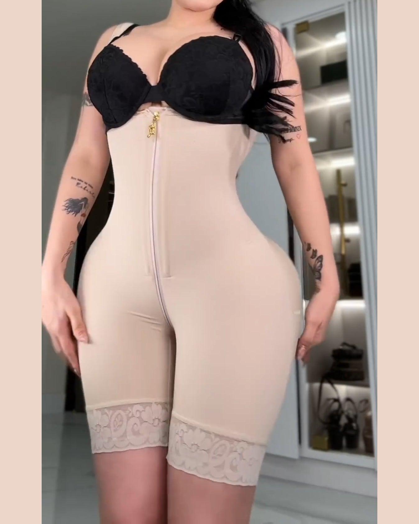 High Compression Hourglass Butt Lift Zipper Gridle - Wishe