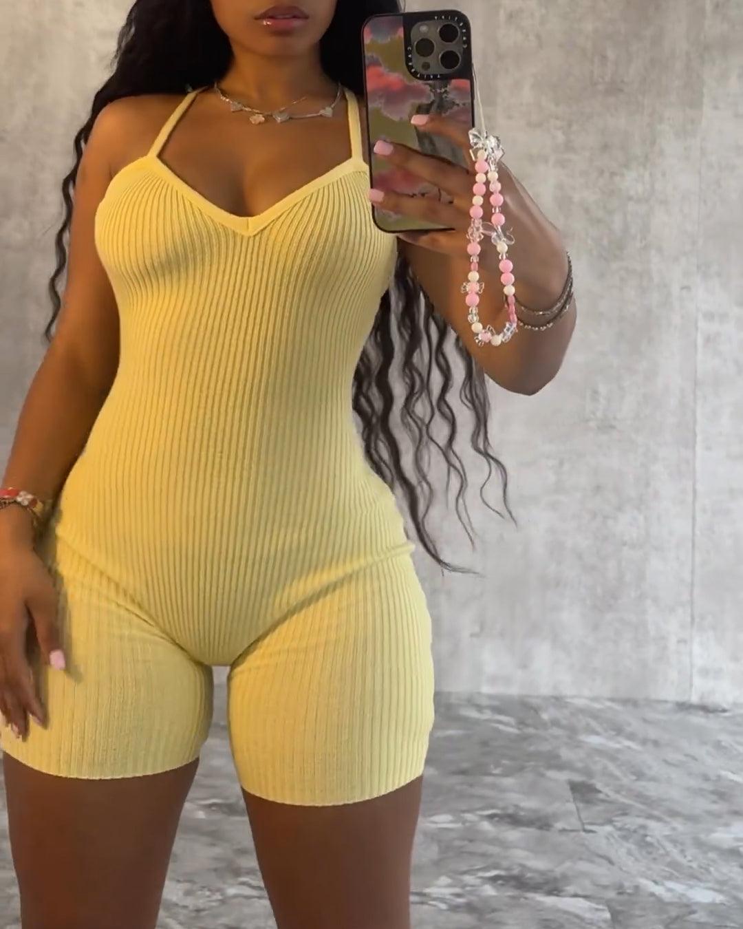 Maude Ribbed Knit Romper