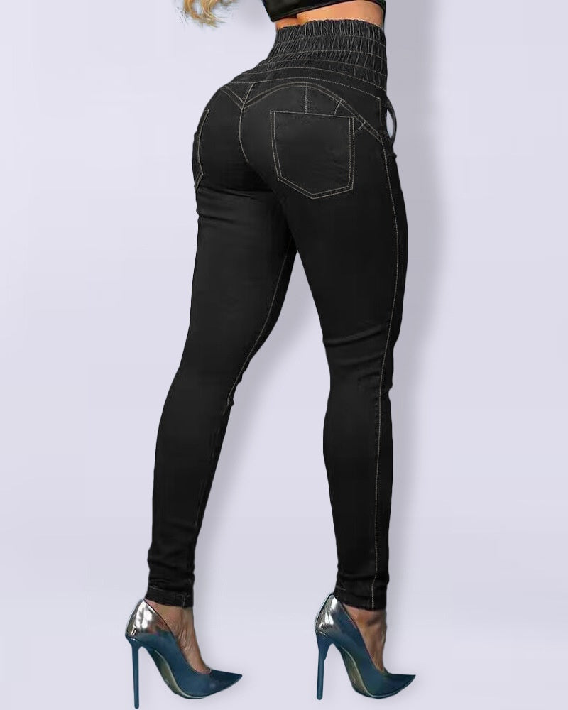 women's high waist slim skinny jeans