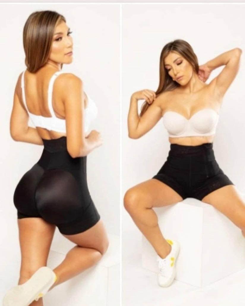 High Waist Side Zipper Peach Butt Short Isa