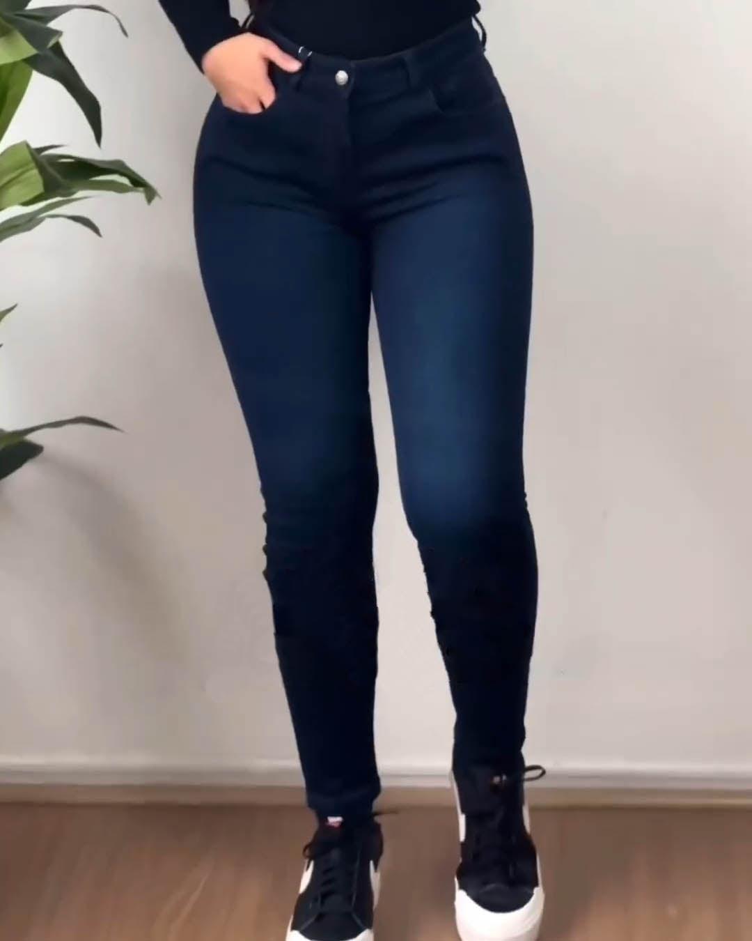 Dark Blue Faja Jeans