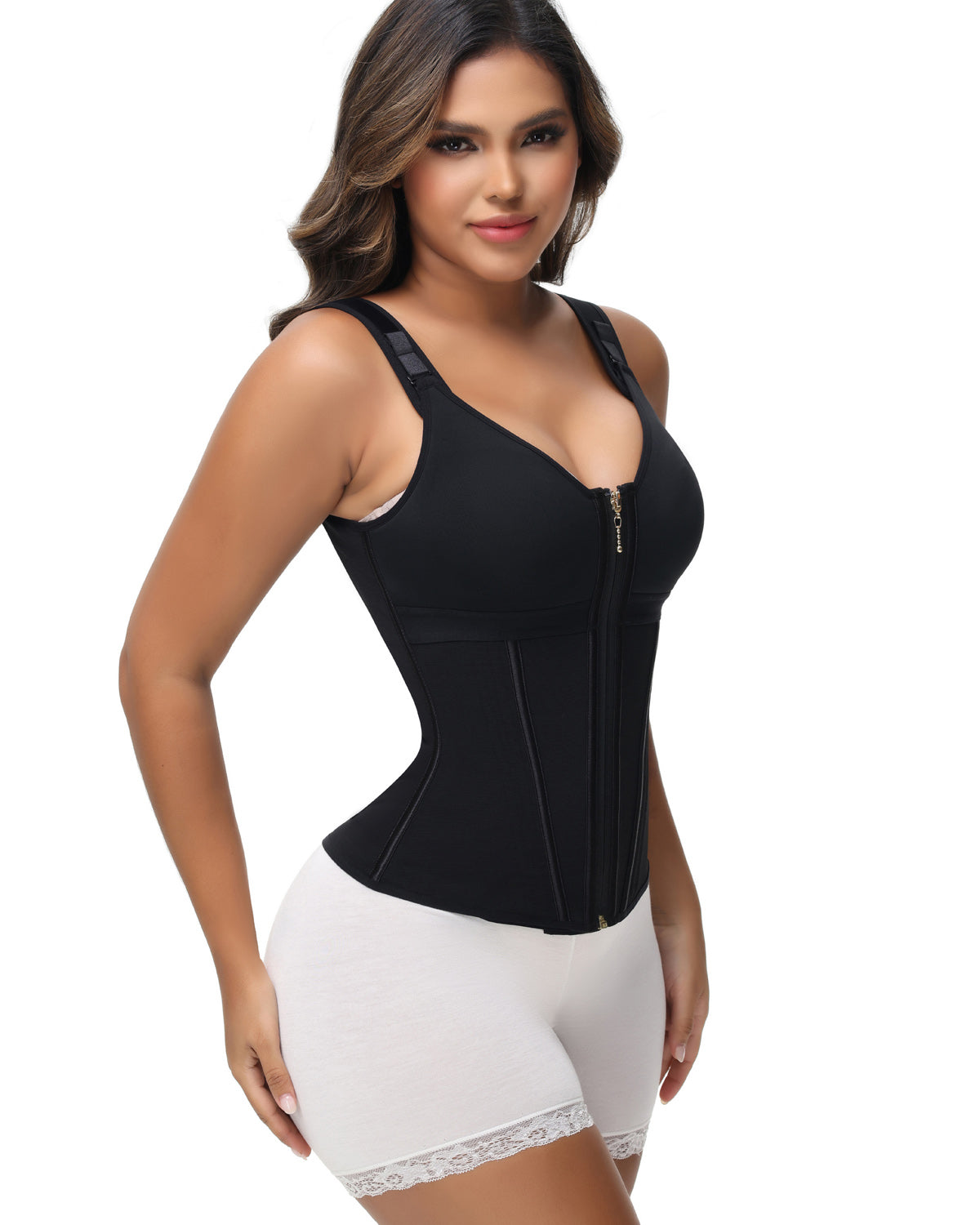 Extreme Latex Corset Waist Vest With Bra