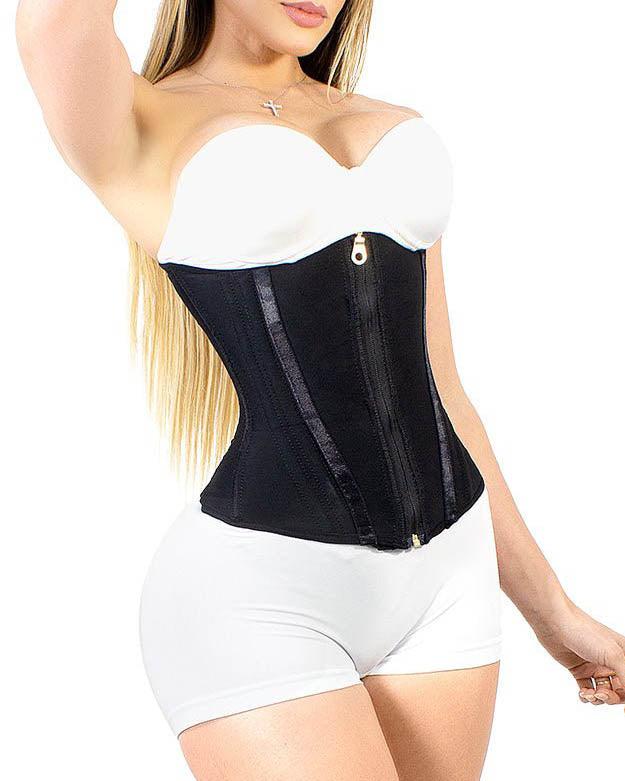 Ultra Extreme Waist Girdle With 15 Ribs With Snaps And Closure, Creates Hourglass Silhouette