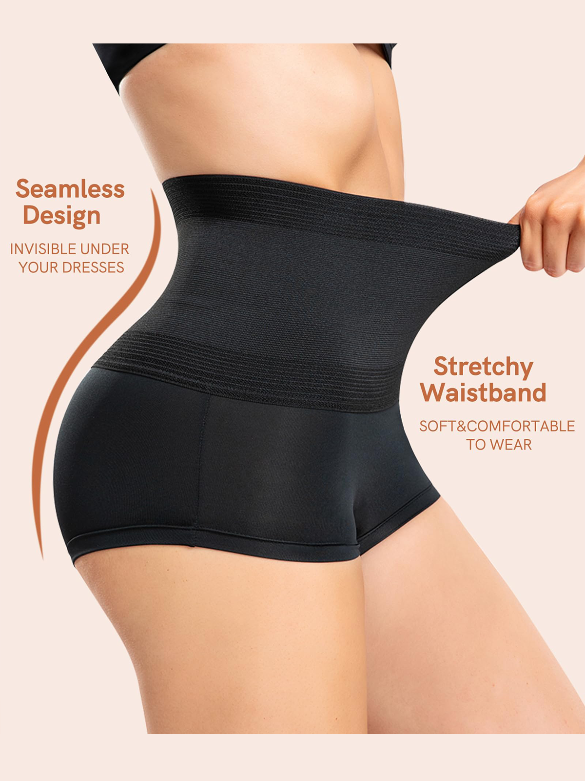 High Waist Flat Tummy Invisible Panties