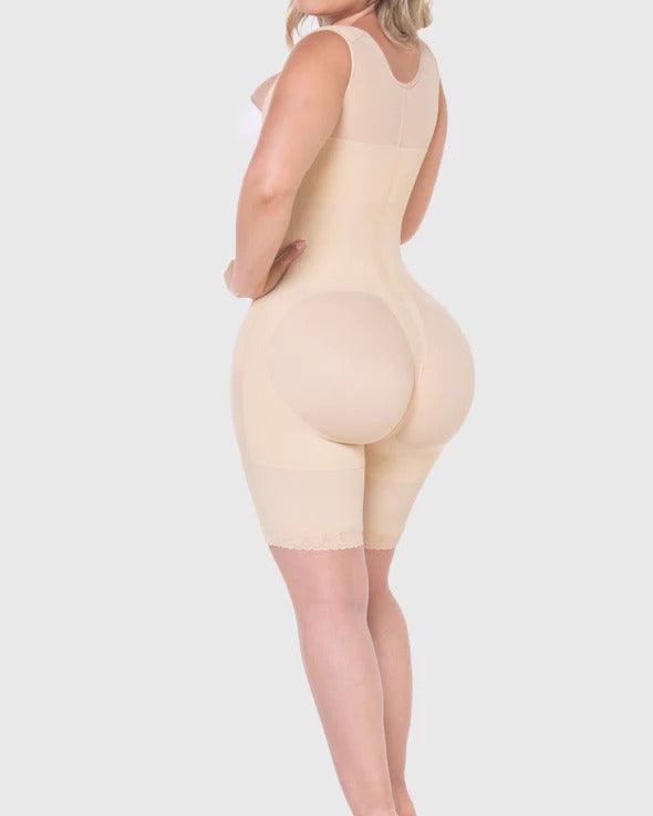 Fajas Colombianas Post Surgery Mid Thigh Shapewear Bodysuit for Guitar and Hourglass Body Types - Wishe