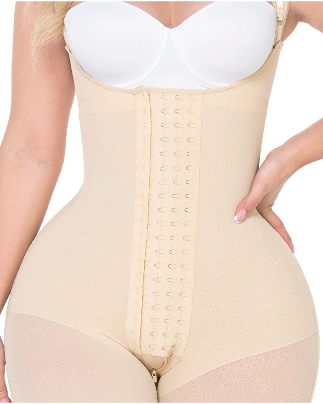 Fajas Colombianas Post Surgery Mid Thigh Shapewear Bodysuit for Guitar and Hourglass Body Types - Wishe