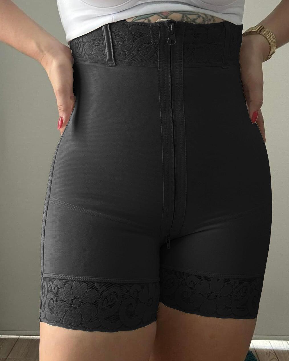 High Waist Zipper Shape Control Booty Faja Short