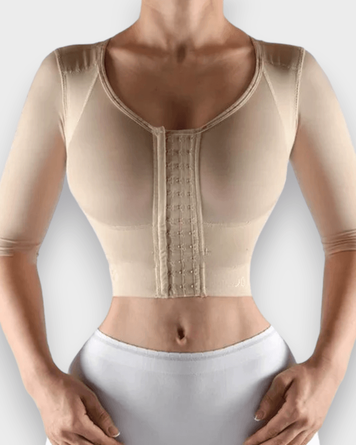 Strapless Top with Middle Sleeve Breasted Hood - Wishe