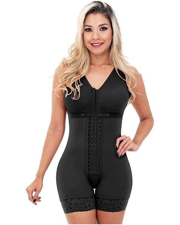 Shapewear For Women HOOK AND EYE CLOSURE Adjustable Breast Support Tummy Control Bodysuit Bodyshaper - Wishe