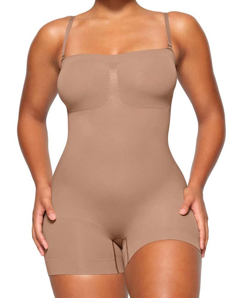 Slimming Bodypiece With Removable Shoulder Strap - Wishe