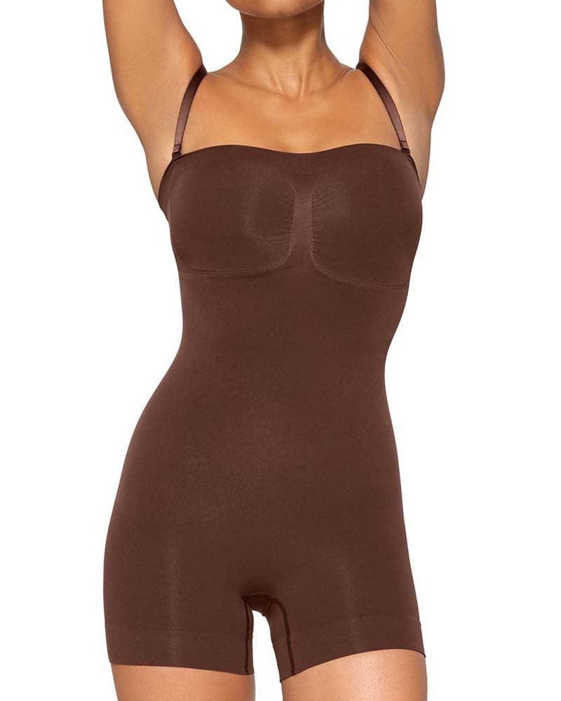 Slimming Bodypiece With Removable Shoulder Strap - Wishe