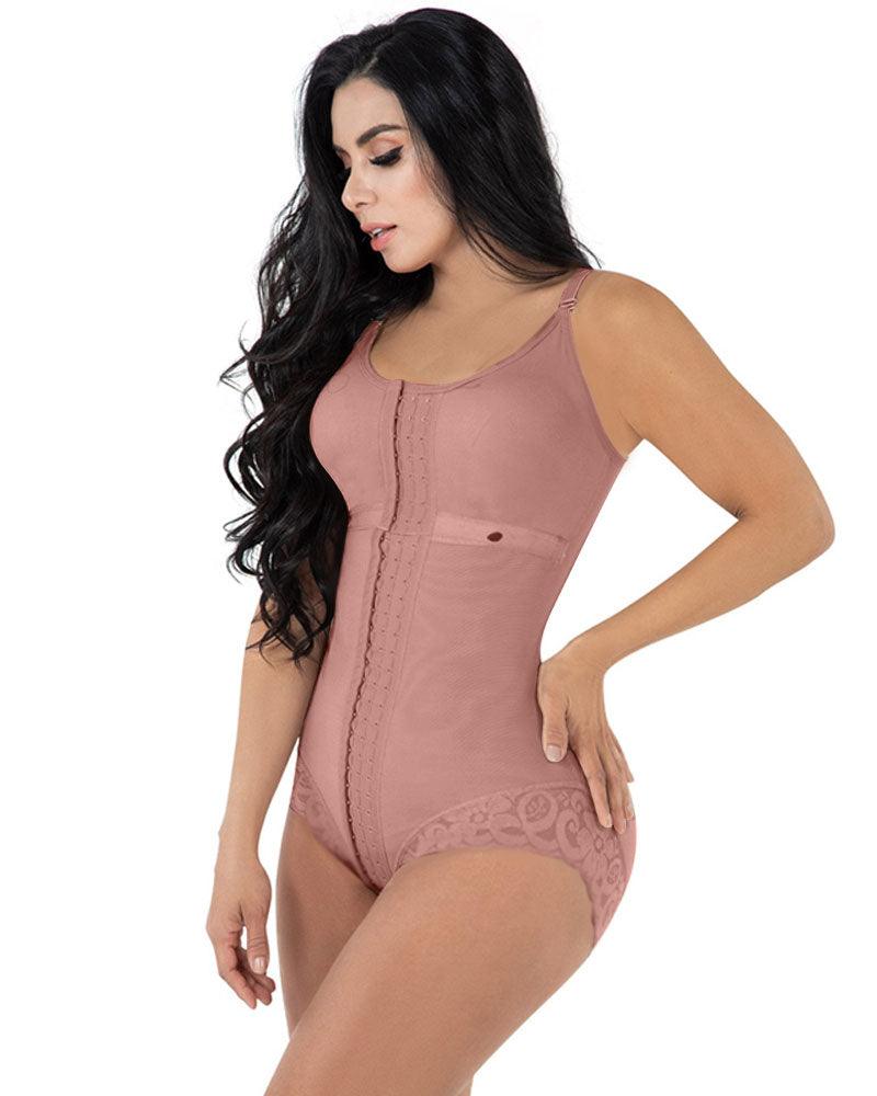 High Compression Shapewear With Hook Shaper Adjustable Bra Slimming Bodysuit - Wishe