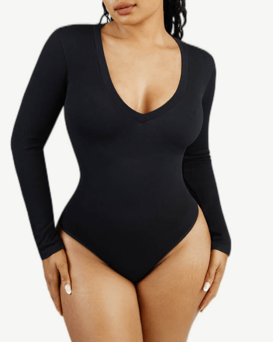 Bodysuit Sleeved Seamless Tummy Control - Wishe