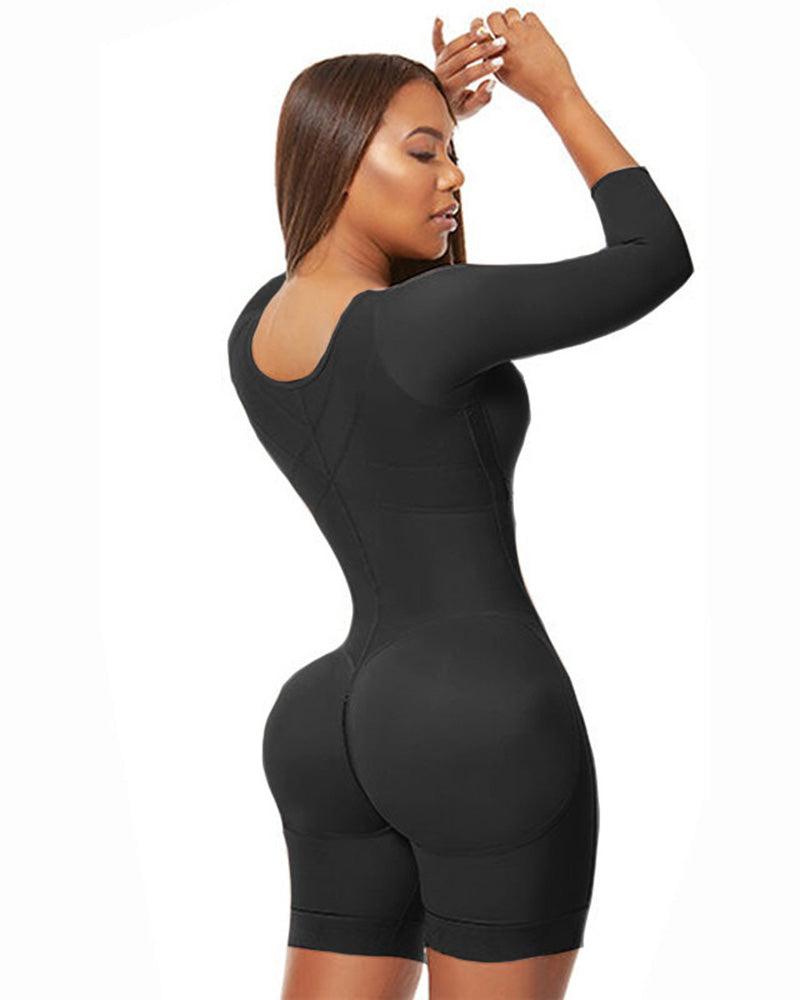 Full Body Shaping Bodysuits for Long Sleeve Compression Garments after Liposuction Postpartum Shapewear for Women - Wishe