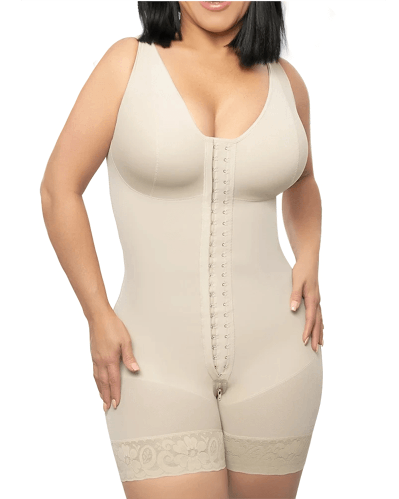 Sleeveless Postparto Post Surgery Compression Garment Control Abdomen Buttoned bodysuit Weight loss fitness - Wishe