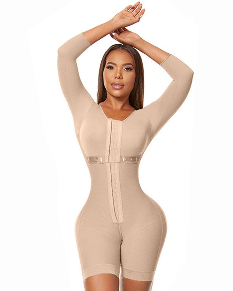 Full Body Shaping Bodysuits for Long Sleeve Compression Garments after Liposuction Postpartum Shapewear for Women - Wishe