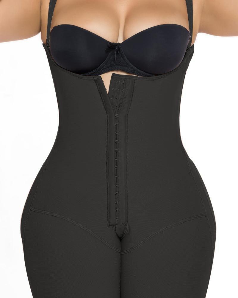 Knee Length Underbust Body Shaper Fajas For Women Postpartum Girdle Body Shaper - Wishe