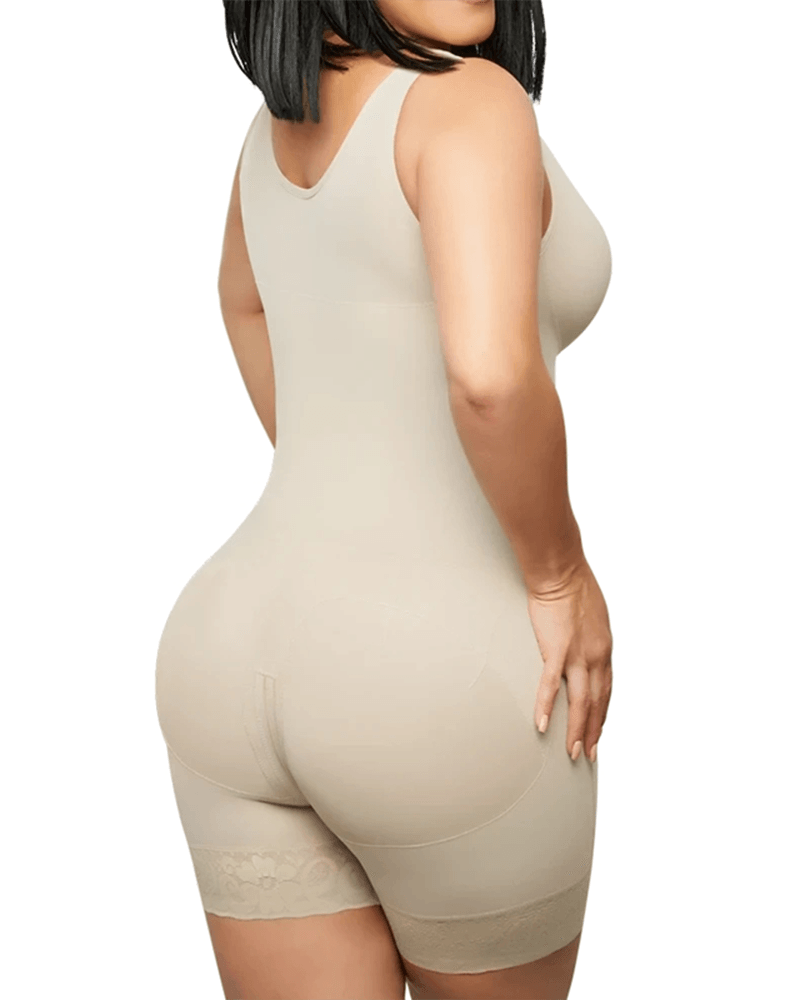 Sleeveless Postparto Post Surgery Compression Garment Control Abdomen Buttoned bodysuit Weight loss fitness - Wishe