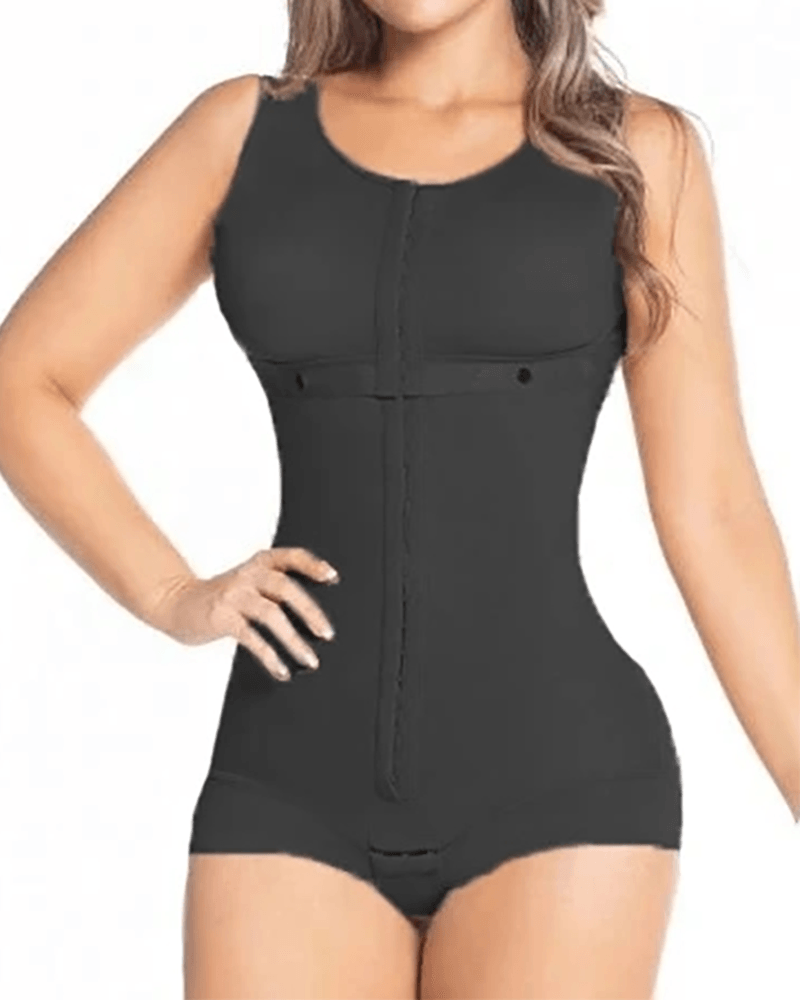 Shapewear For Women HOOK AND EYE CLOSURE Breast Support Tummy Control Triangle Bodysuit Bodyshaper - Wishe