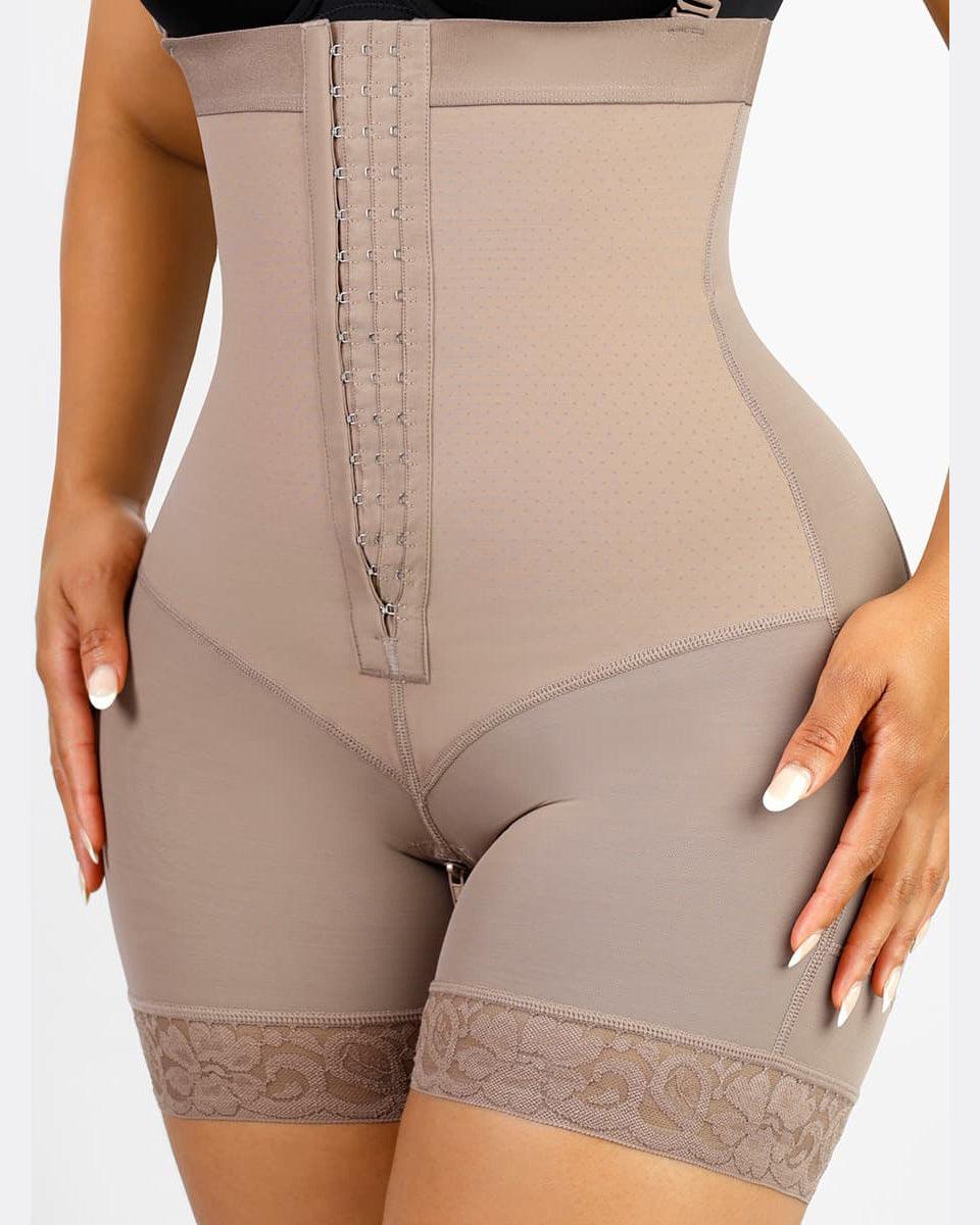 Sexy Lace Firm Compression Latex Buttocks Lifting Shapewear - Wishe