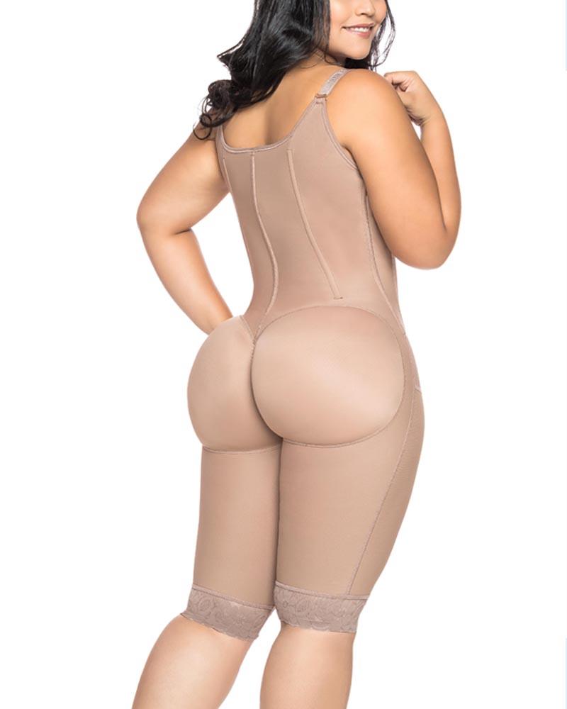 Knee Length Underbust Body Shaper Fajas For Women Postpartum Girdle Body Shaper - Wishe