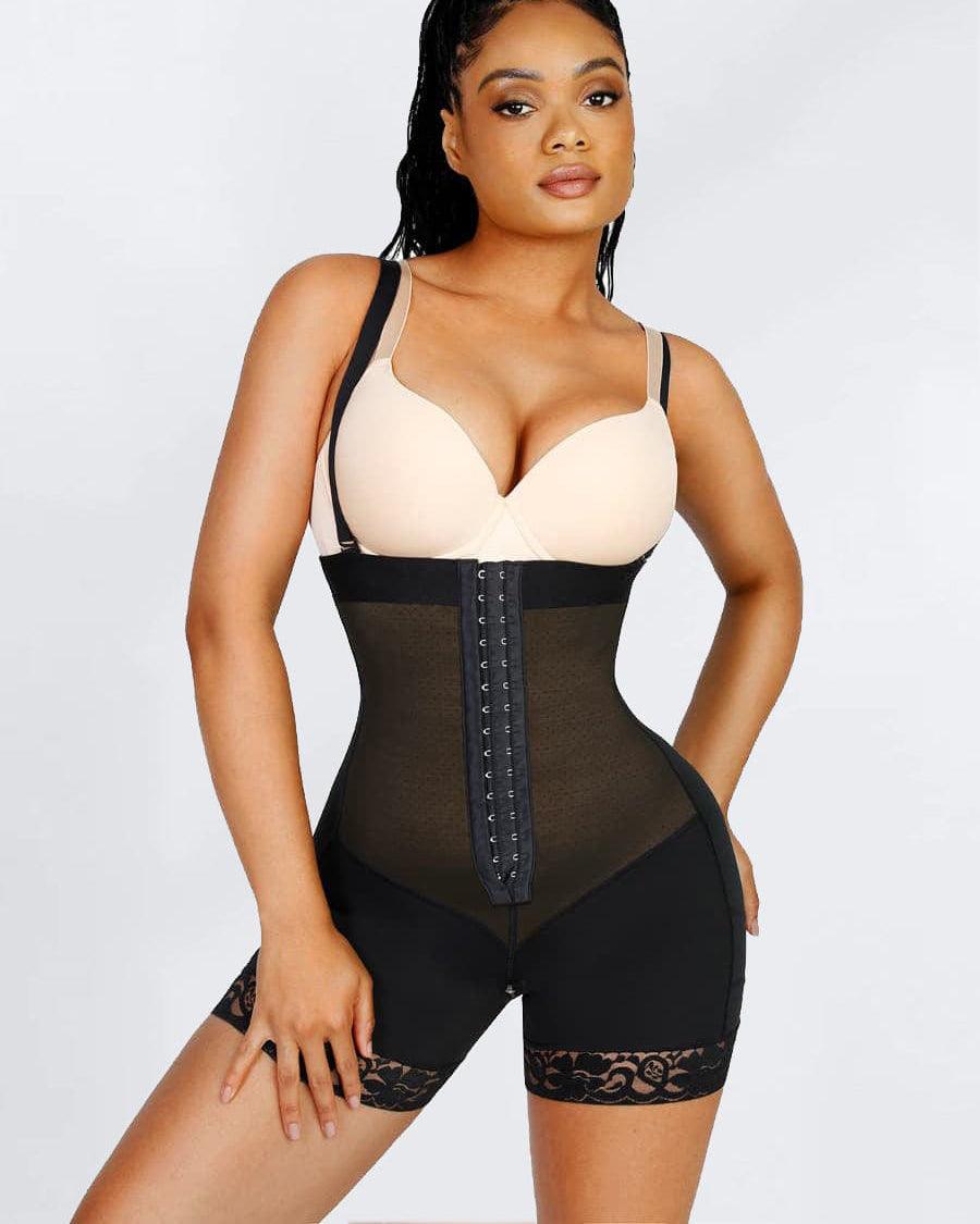 Sexy Lace Firm Compression Latex Buttocks Lifting Shapewear - Wishe