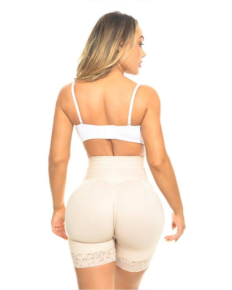 High Waist Push Up Short With 3 Rows Of Snaps And Enhancement Bootylicius - Wishe