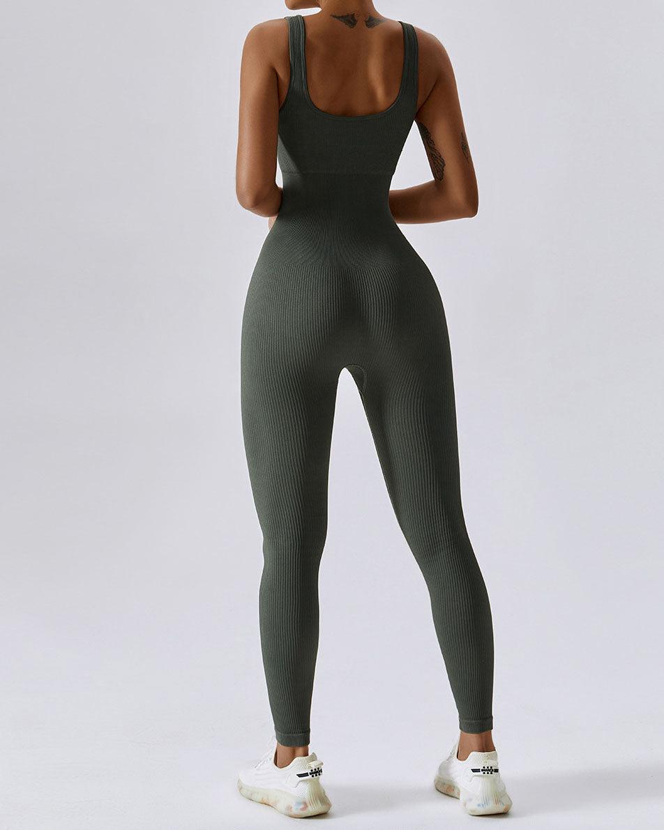 Yoga Clothes Tummy Control Slim Sports Elastic Bodysuit - Wishe