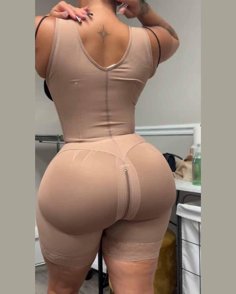 Waist Trainer Mid Thigh Faja No Bra - Wishe