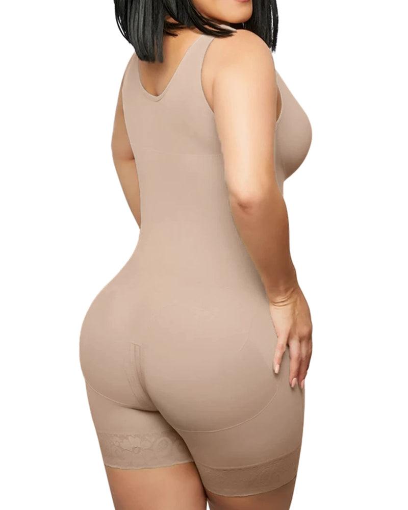 Sleeveless Postparto Post Surgery Compression Garment Control Abdomen Buttoned bodysuit Weight loss fitness - Wishe