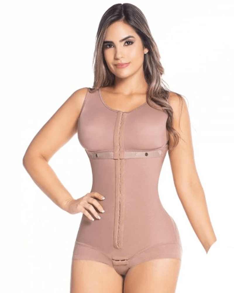 Shapewear For Women HOOK AND EYE CLOSURE Breast Support Tummy Control Triangle Bodysuit Bodyshaper - Wishe