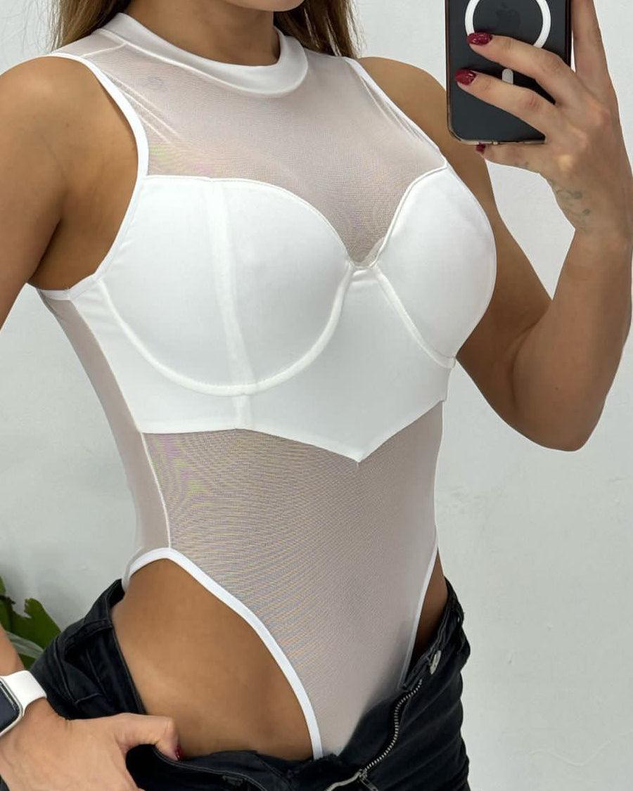 Sexy Mesh Bodysuit - Wishe