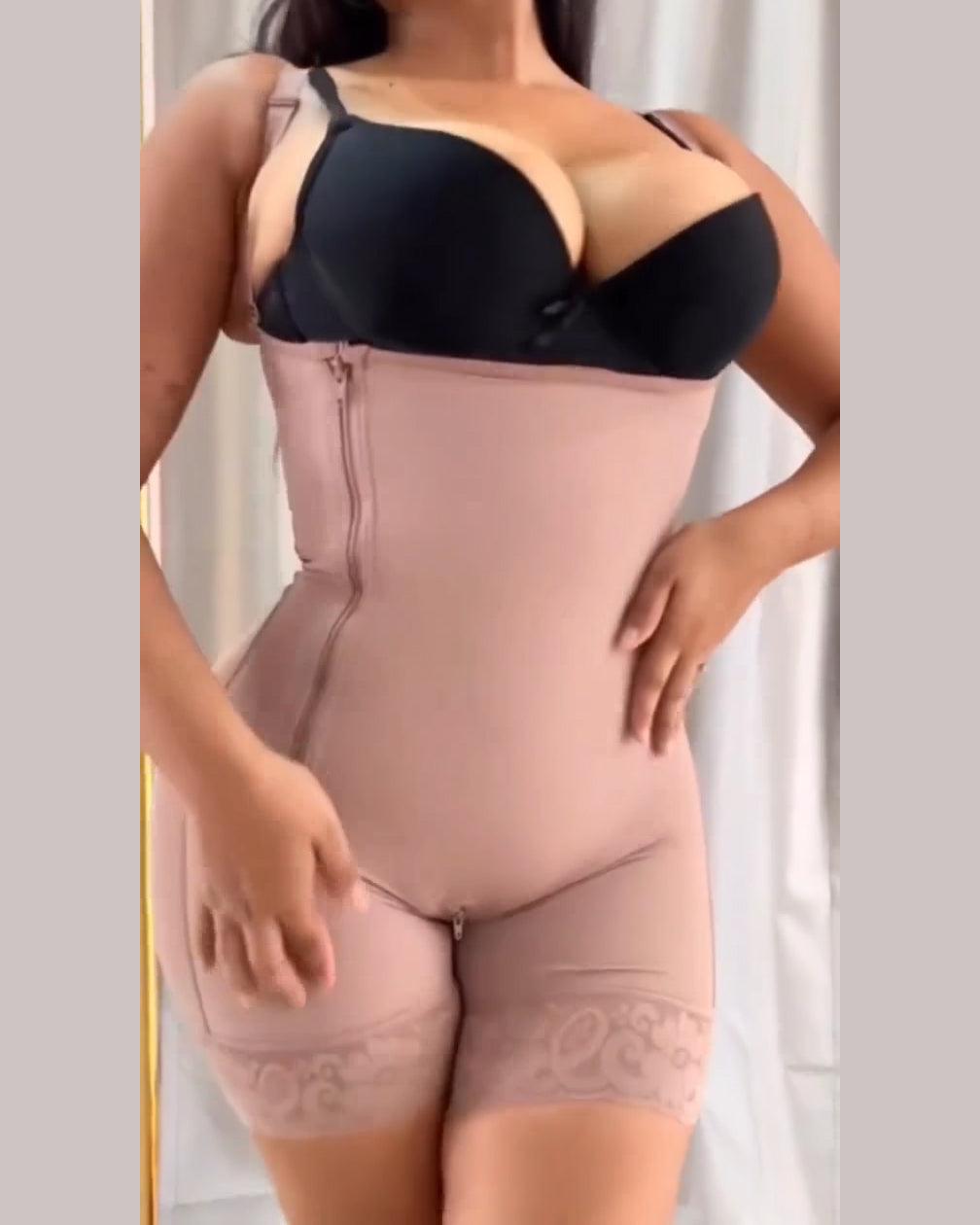 Side Zipper Tummy Control Shapewear - Wishe